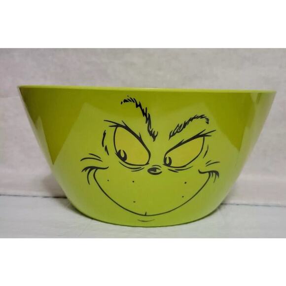 Sleigh Bell Bistro The Grinch 10" Melamine Serving Bowl - Picture 1 of 2